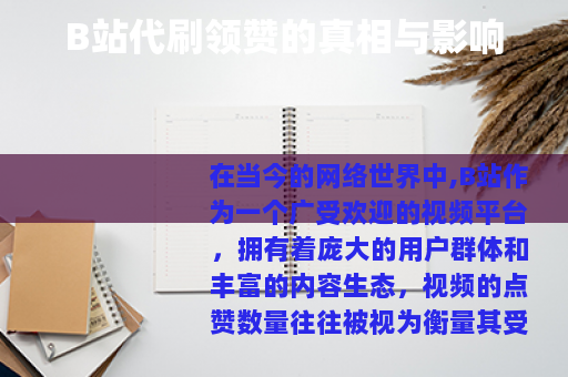 B站代刷领赞的真相与影响