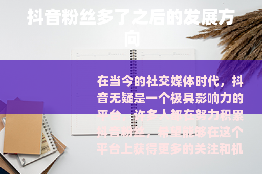 抖音粉丝多了之后的发展方向