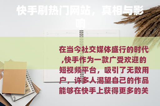 快手刷热门网站，真相与影响