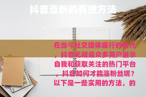 抖音涨粉的有效方法