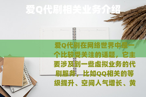 爱Q代刷相关业务介绍