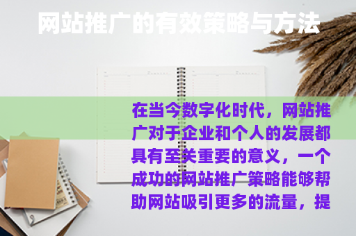 网站推广的有效策略与方法