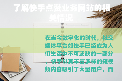 了解快手点赞业务网站的相关情况