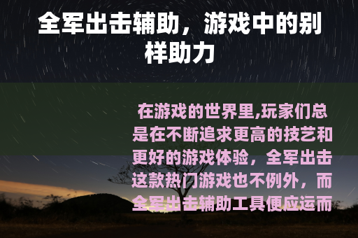 全军出击辅助，游戏中的别样助力