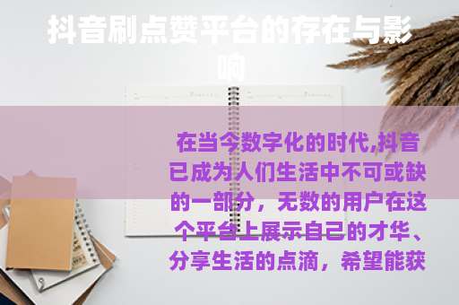 抖音刷点赞平台的存在与影响