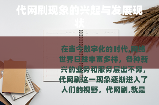 代网刷现象的兴起与发展现状