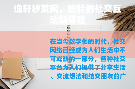 逸轩秒赞网，独特的社交互动新体验