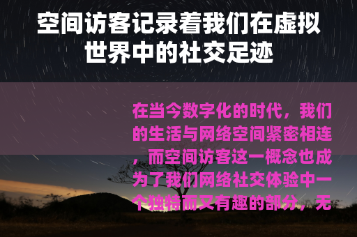 空间访客记录着我们在虚拟世界中的社交足迹