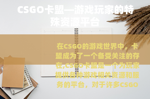 CSGO卡盟—游戏玩家的特殊资源平台