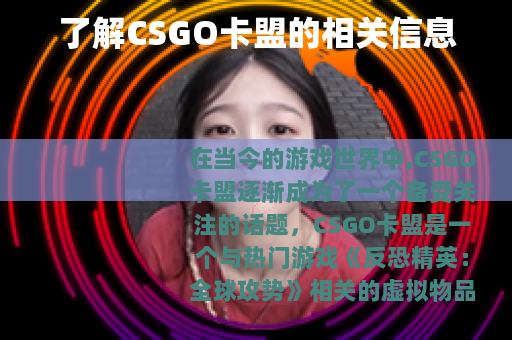 了解CSGO卡盟的相关信息
