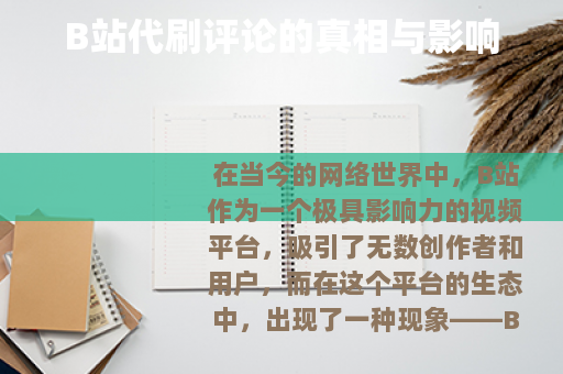 B站代刷评论的真相与影响