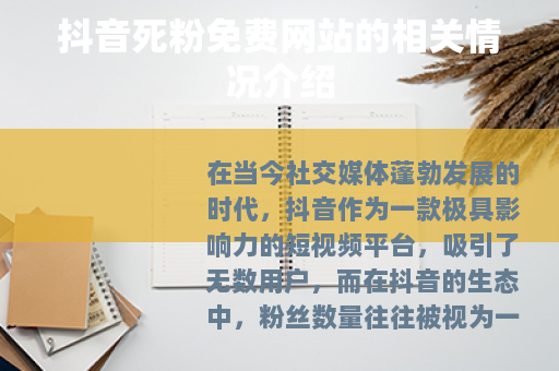 抖音死粉免费网站的相关情况介绍