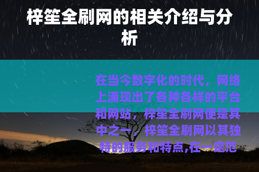 梓笙全刷网的相关介绍与分析
