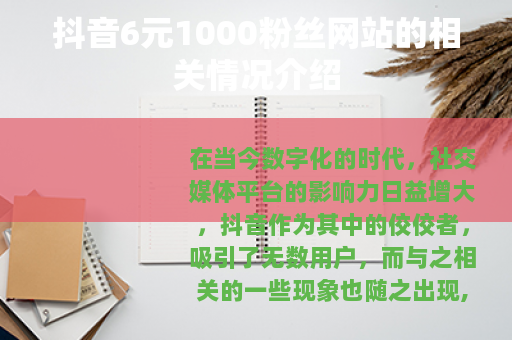 抖音6元1000粉丝网站的相关情况介绍