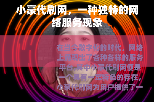 小豪代刷网，一种独特的网络服务现象
