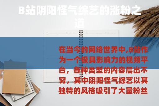 B站阴阳怪气综艺的涨粉之道