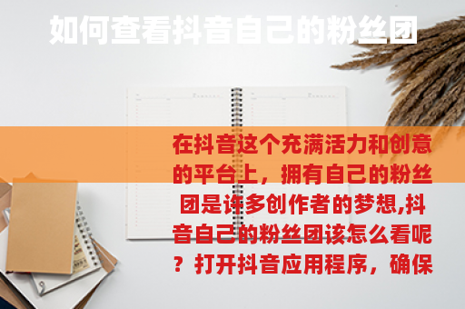 如何查看抖音自己的粉丝团