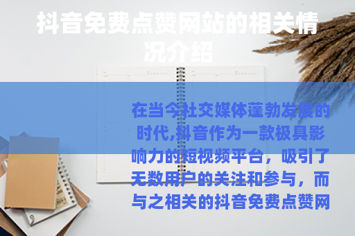 抖音免费点赞网站的相关情况介绍