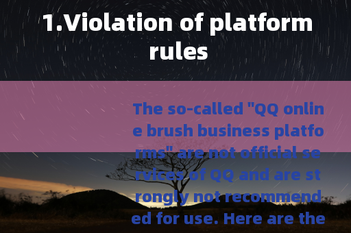 1.Violation of platform rules