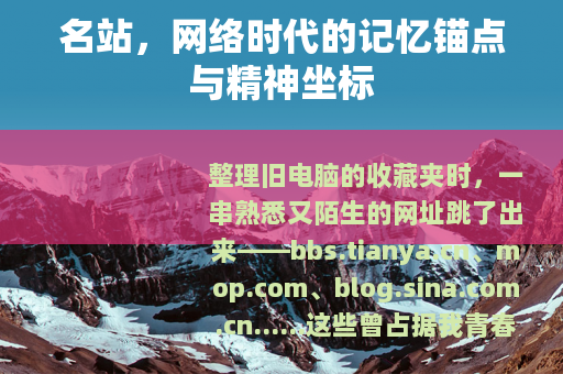 名站，网络时代的记忆锚点与精神坐标