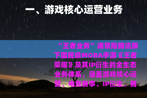 一、游戏核心运营业务