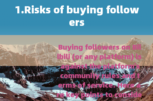 1.Risks of buying followers