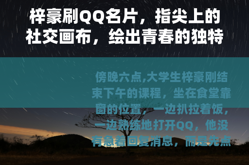 梓豪刷QQ名片，指尖上的社交画布，绘出青春的独特模样