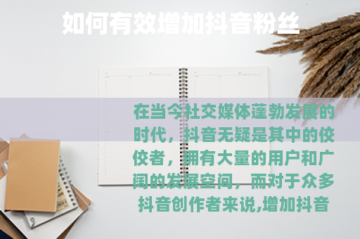 如何有效增加抖音粉丝