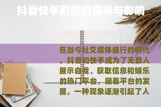 抖音快手刷流的真相与影响