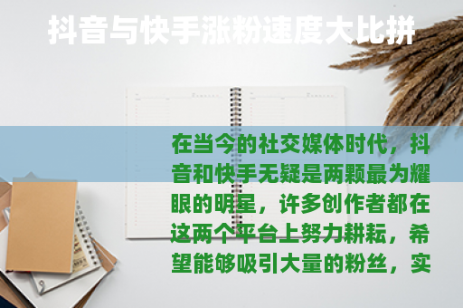 抖音与快手涨粉速度大比拼