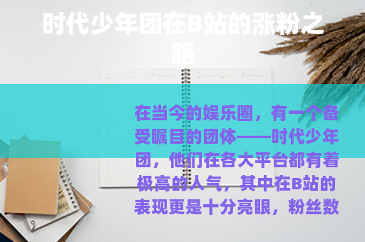 时代少年团在B站的涨粉之路