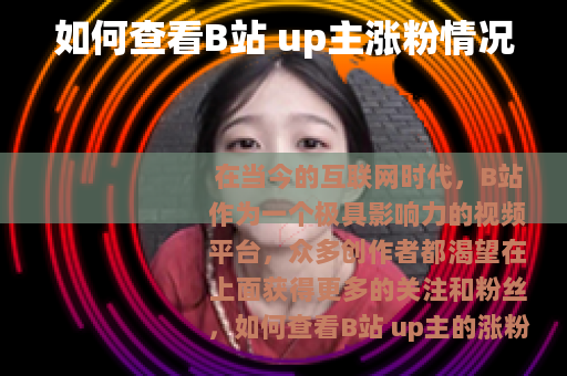 如何查看B站 up主涨粉情况